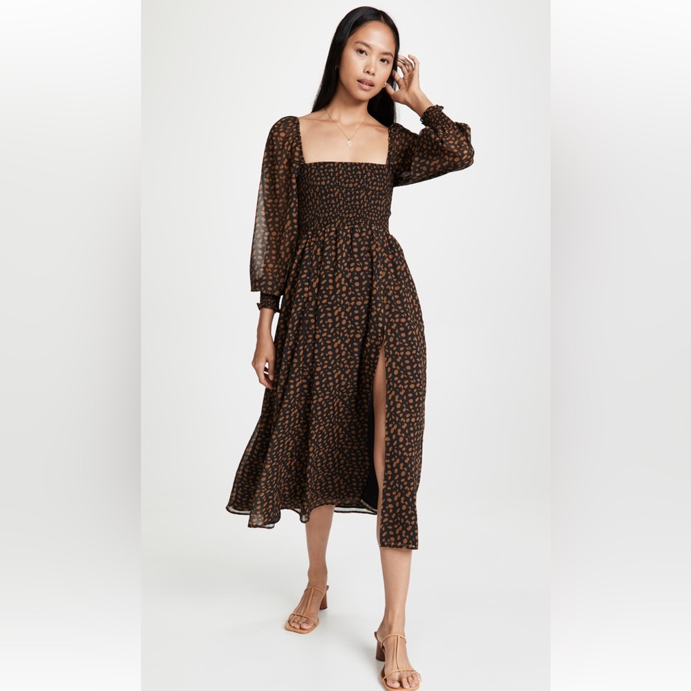 o.p.t Classic Smocked Maxi Dress